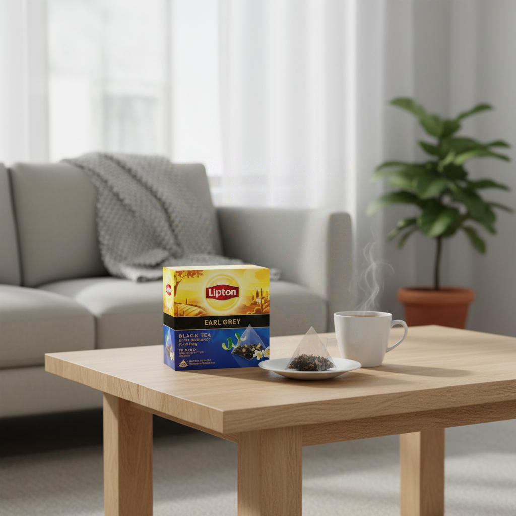 LIPTON Thé noir Earl Grey Bergamote d'Italie 20 sachets