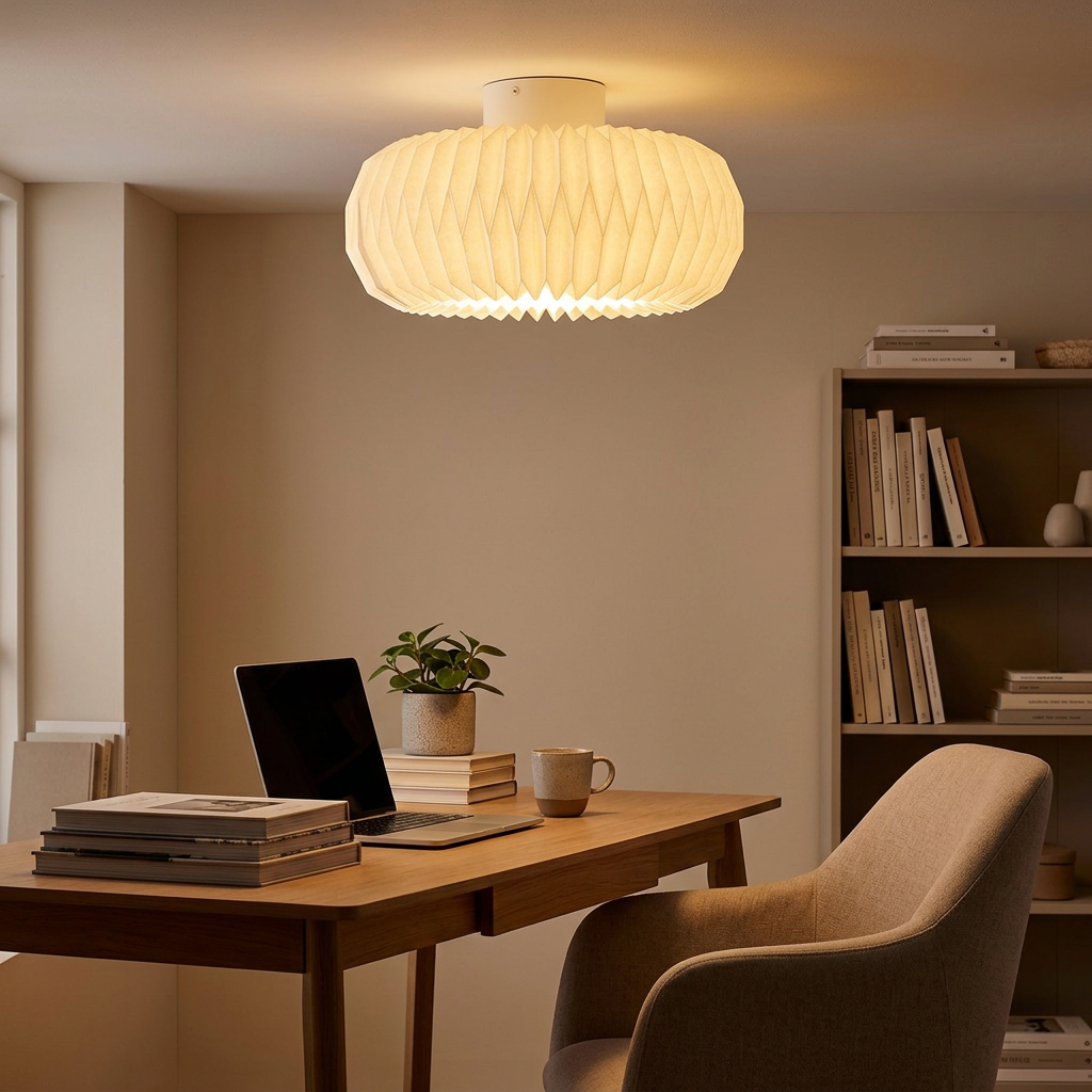 Plafonnier BELLOY 40 papier FSC blanc IP20 E27 - Nordlux, Intérieur