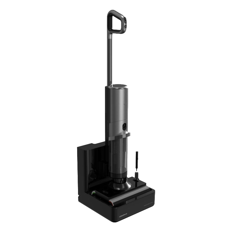 Lave-sol aspirateur sans fil Deerma DEM-VX900W équipé d’un système à double traction facilitant le nettoyage avant et arrière, conception bord à bord sans zone oubliée