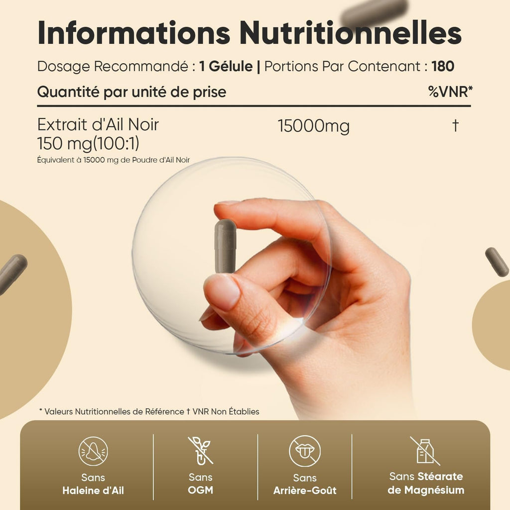 WeightWorld Extrait d'ail noir 15000 mg 180 gélules