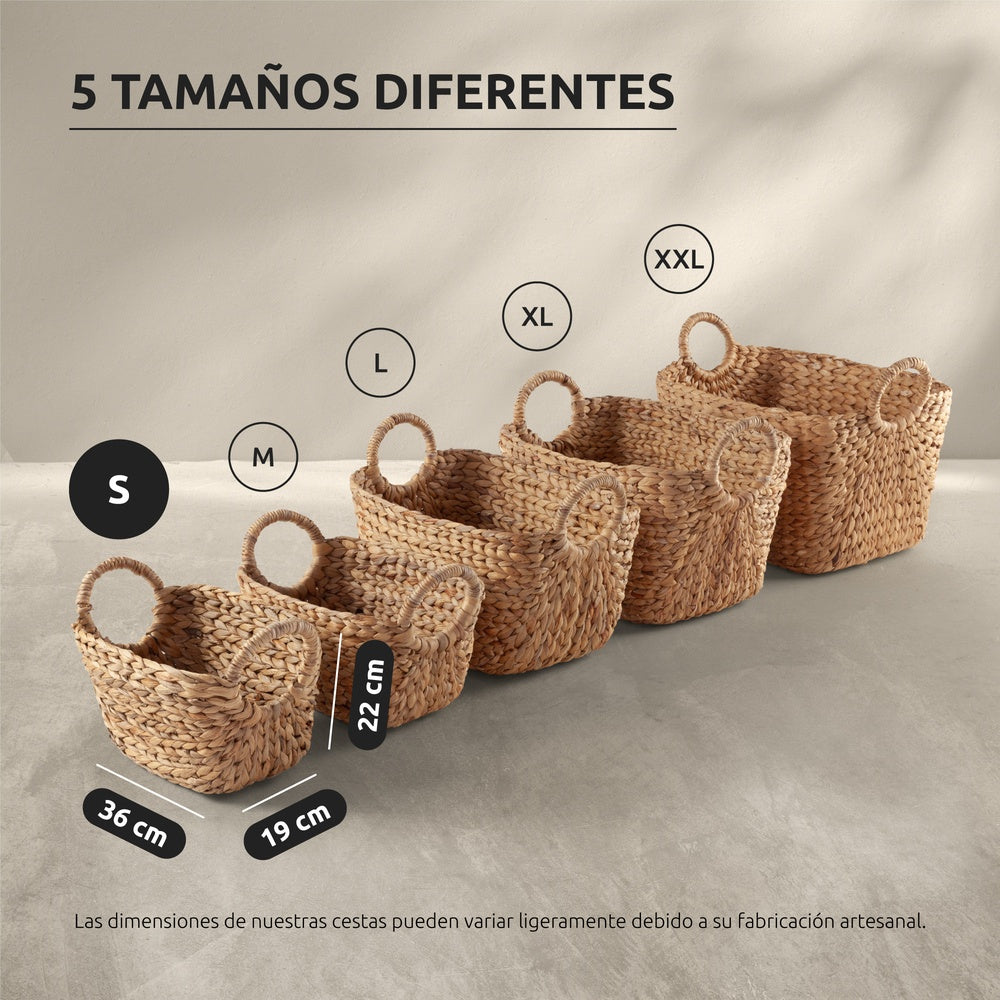 COMPACTOR Caracas Panier de Rangement en Jacinthe d'Eau Taille S