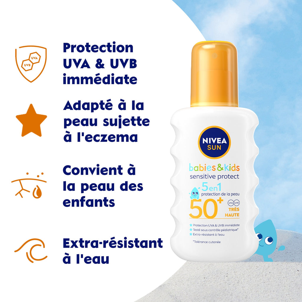 NIVEA SUN Spray Protect & Joue Enfants SPF 50+ 200 ml