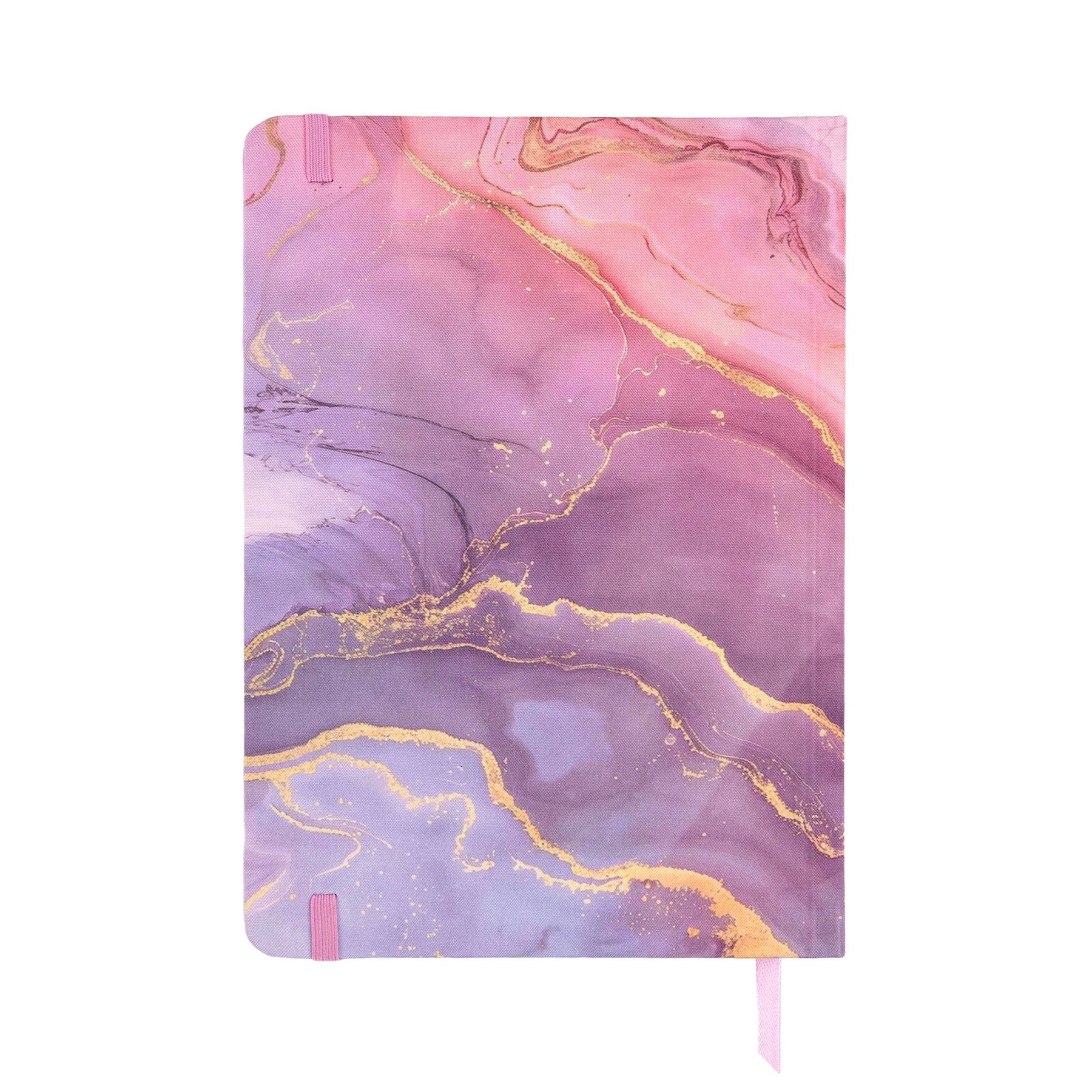 Jubiluu Carnet ligné A5 à couverture rigide en tissu élégant - 96 feuilles 100 g papier offset, marque-page et élastique - Journal ligné crème classique pour écriture, école