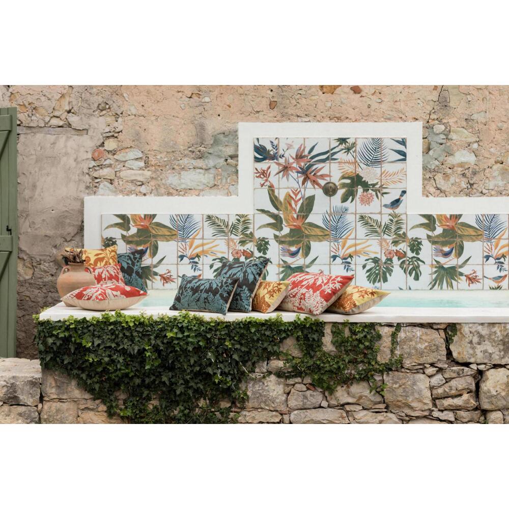 Vivaraise Housse de coussin brodée Raki Carbone