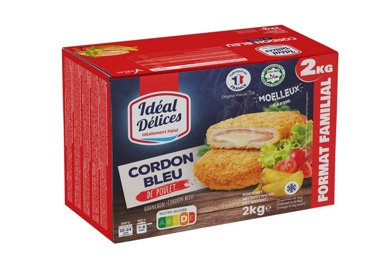 IDEAL DELICES Cordon bleu de poulet halal - 2 kg