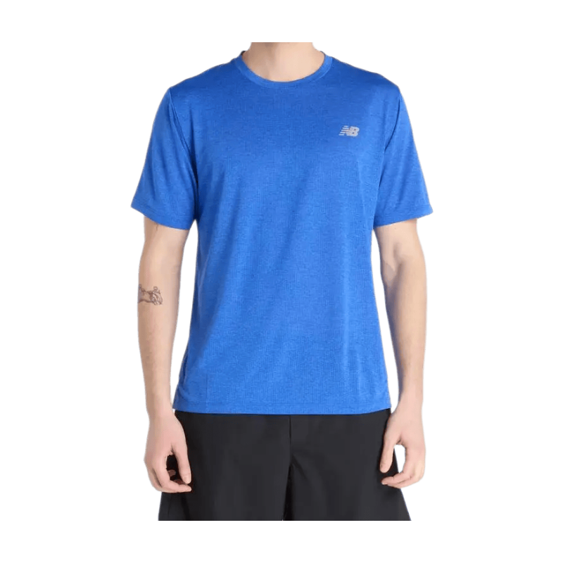 New Balance Athletics T-shirt Bleu pierre précieuse chiné