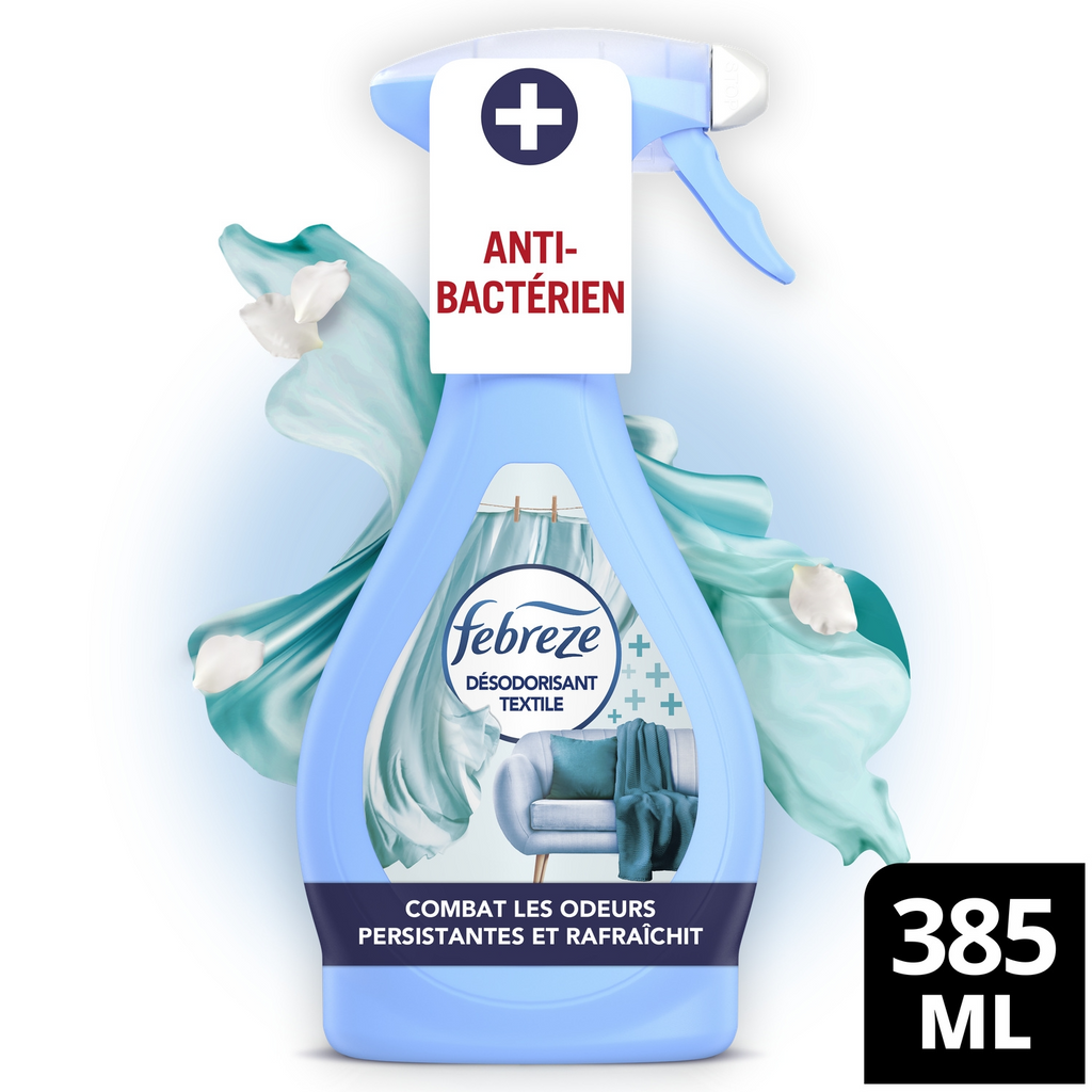 FEBREZE Spray désodorisant textile fraîcheur linge 385ML