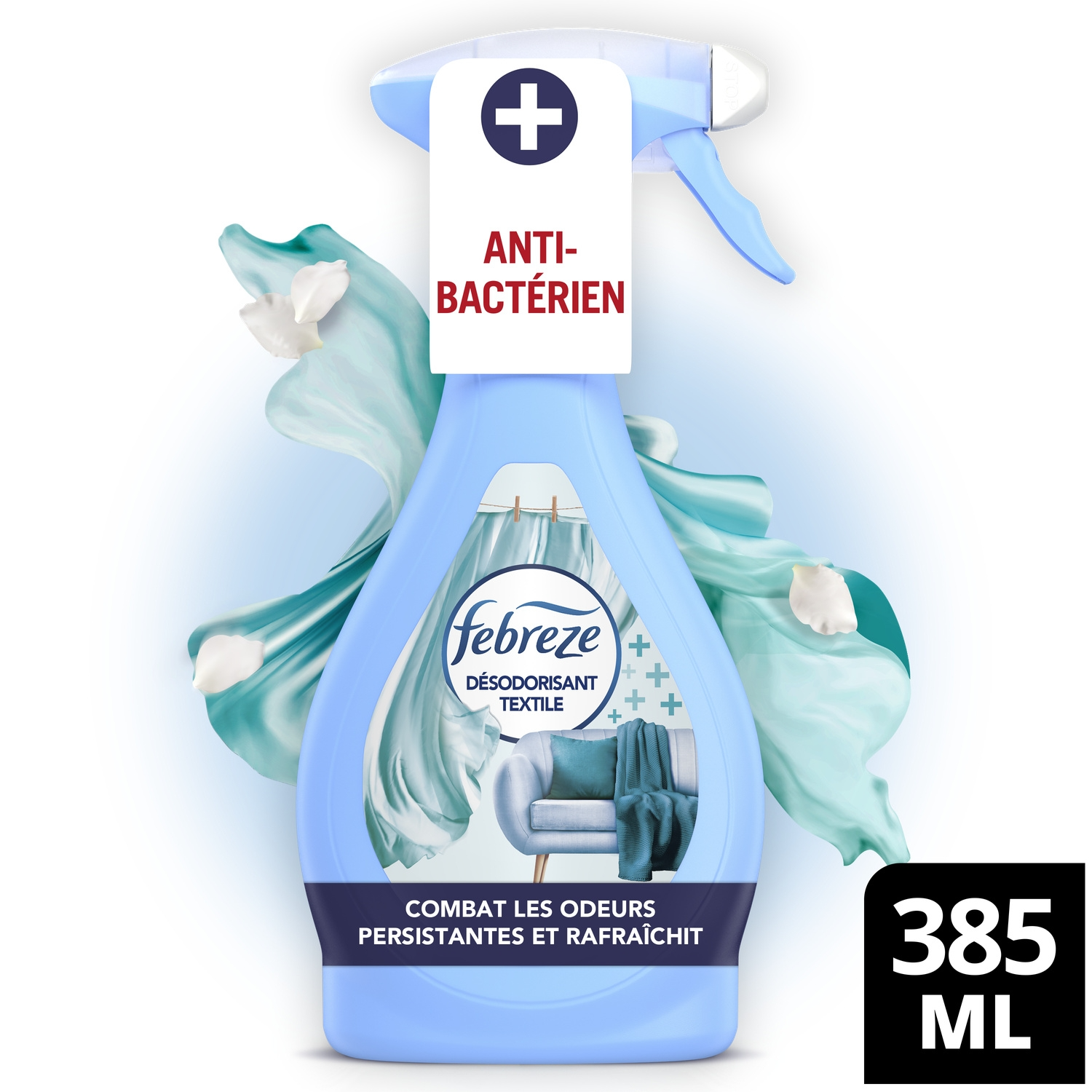 FEBREZE Spray désodorisant textile fraîcheur linge 385ML