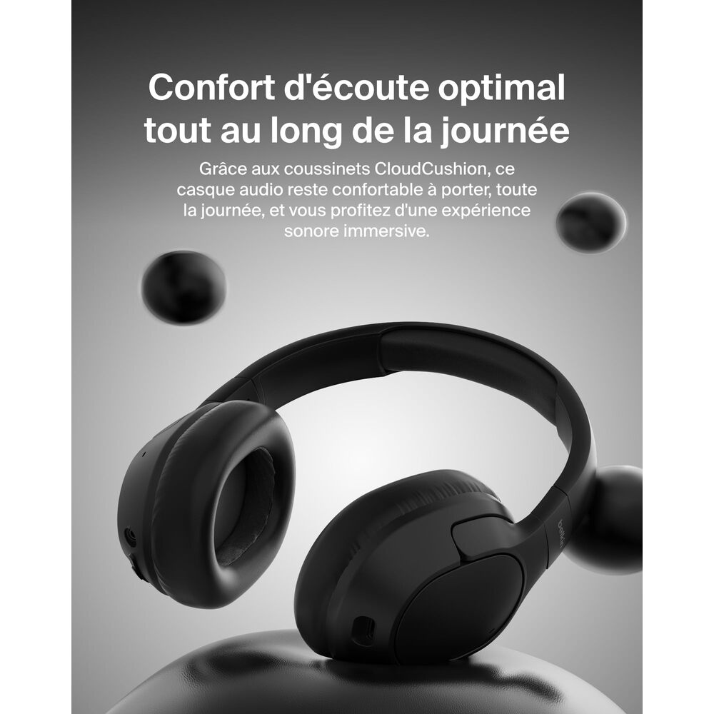 Belkin Casque SOUNDFORM ISOLATE anti-bruit, Noir