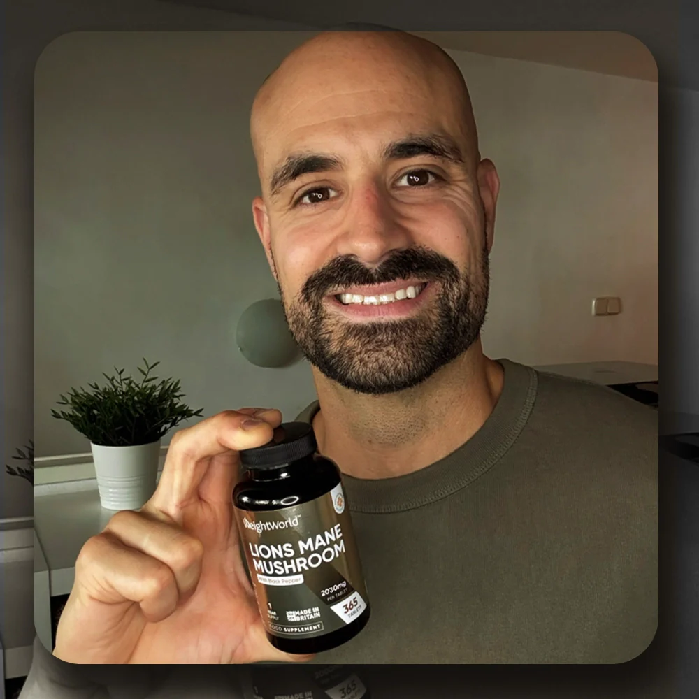 WeightWorld Extrait de champignon Lion's Mane 2000 mg - 365 comprimés