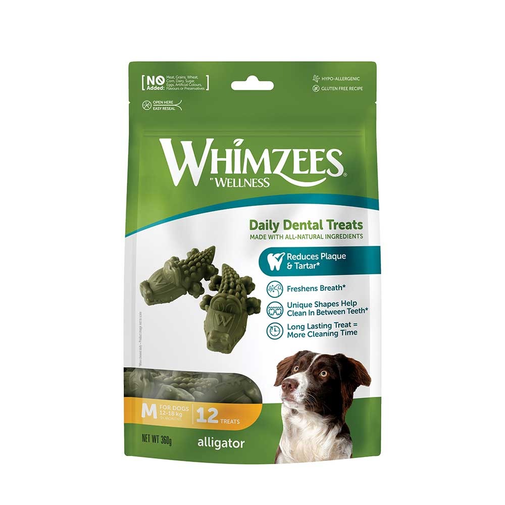WHIMZEES Alligator moyen, Lot de 12