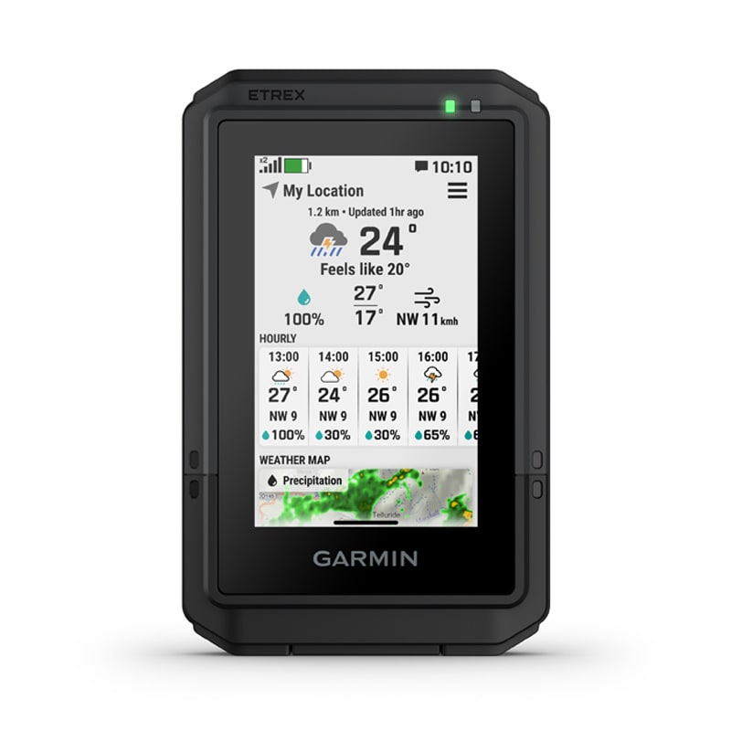 GARMIN eTrex Touch, GPS portable compact et léger, Écran tactile, Cartes et sentiers préchargés, Batterie rechargeable