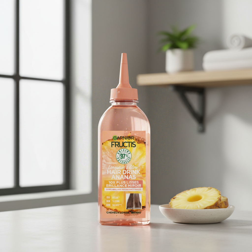 GARNIER Fructis Hair Drink Soin lamellaire instantané lissant & glow à l'ananas - 200 ml