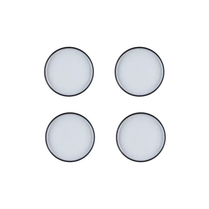 BJÖRN GOURMET Lot de 4 assiettes avec diamètre de 21,5 cm - Noir onyx