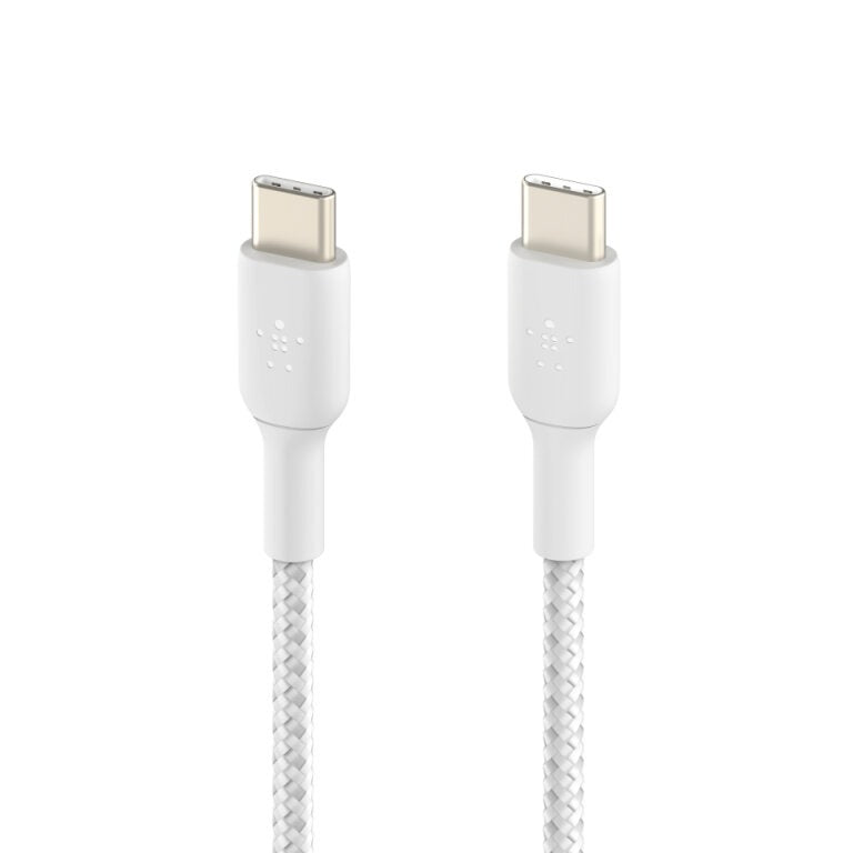 Belkin BoostCharge Câble tressé blanc USB-C vers USB-C - 2 m
