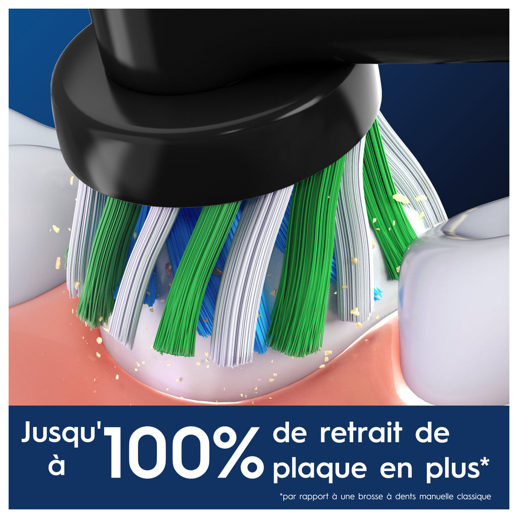 Oral-B Pro Cross Action Lot de 3 brossettes de rechange - Noir