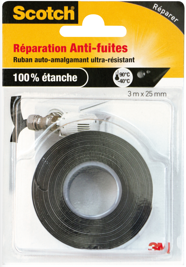 Scotch® Ruban auto-amalgamant Noir 3 m x 25 mm