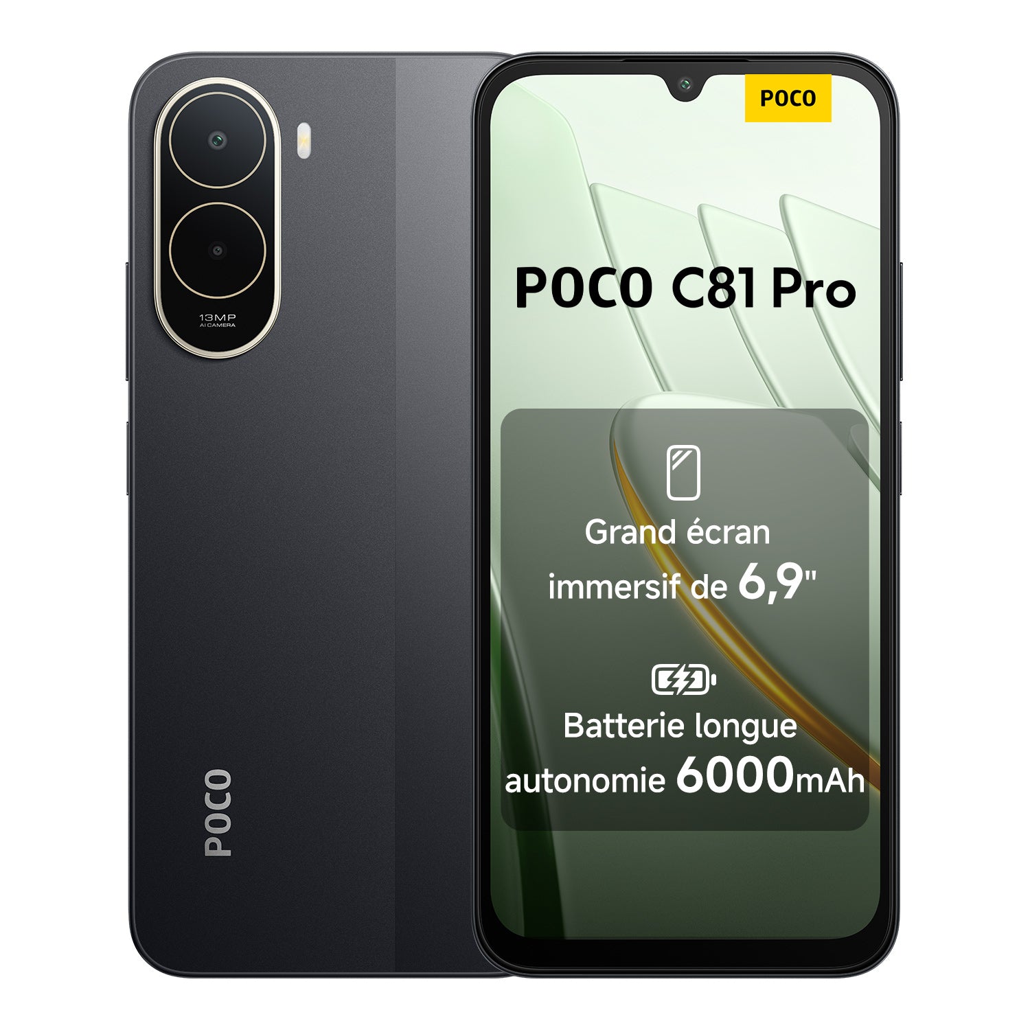 POCO C81 Pro Noir 4G 256 Go ROM 256 Go RAM Double SIM, NFC