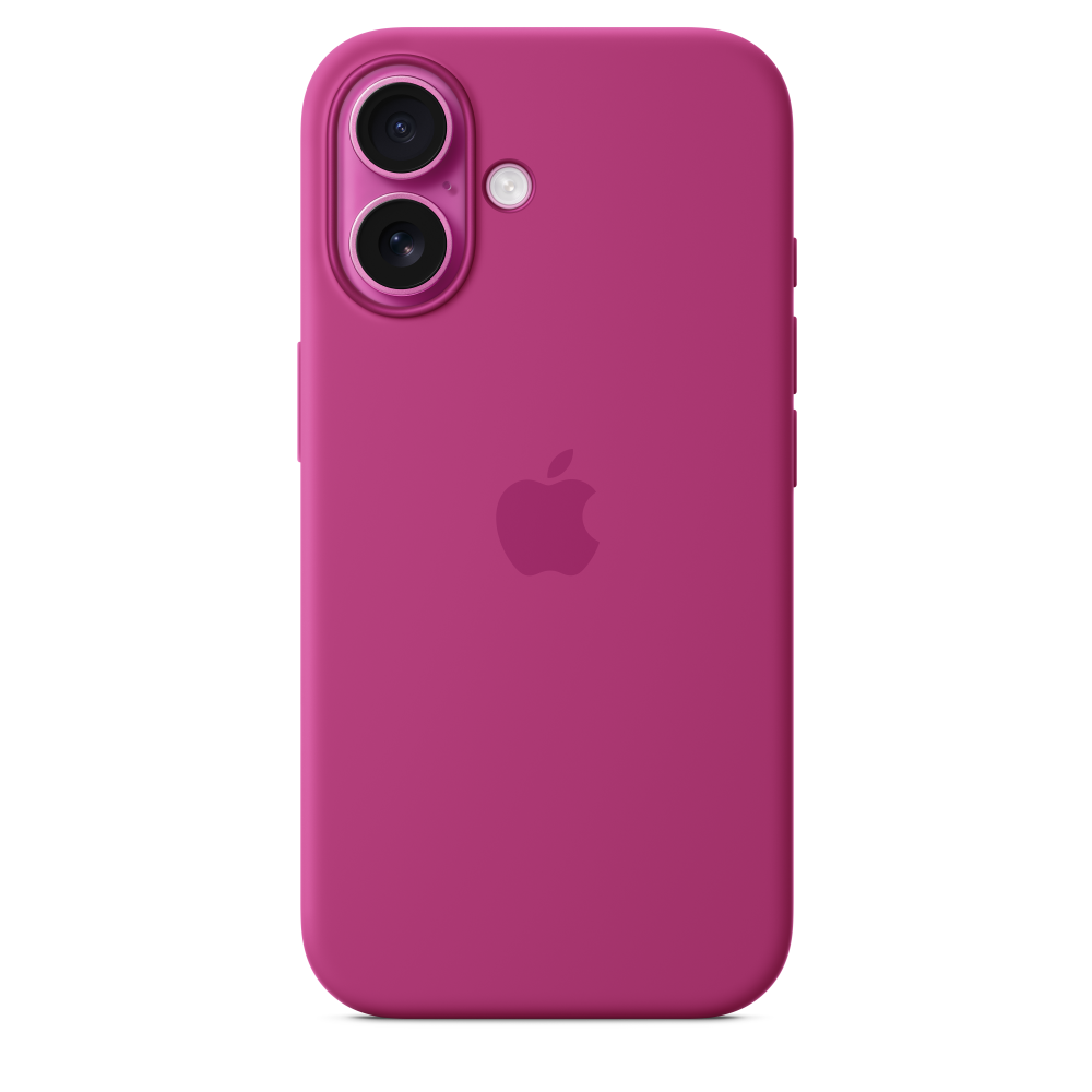Apple Coque en silicone MagSafe pour iPhone 16, fuchsia