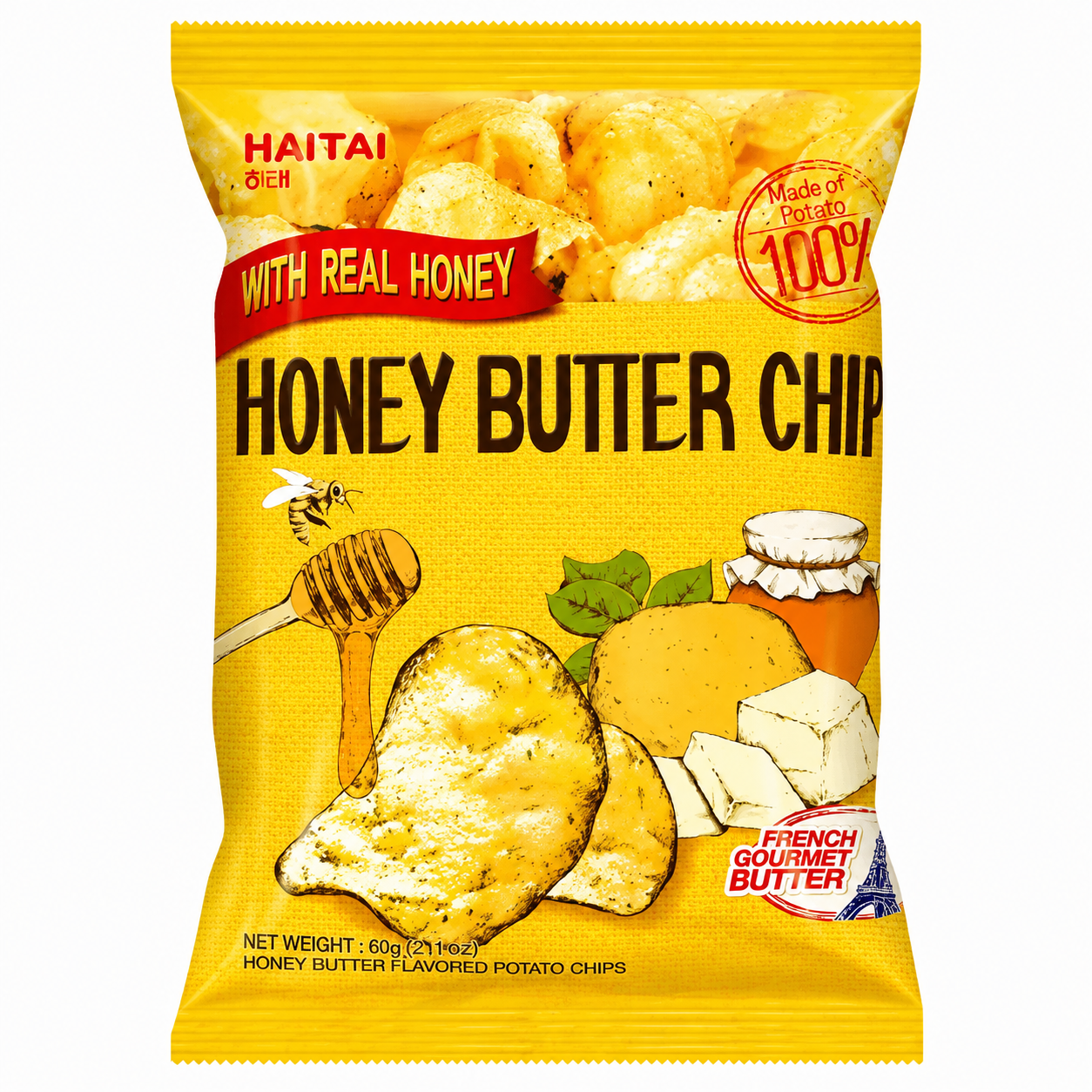Haitai Chips Miel et Beurre - 60 g