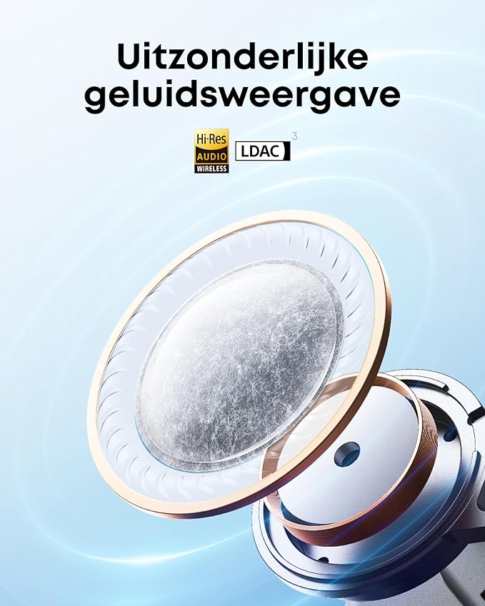 Soundcore Liberty 5, écouteurs sans fil à réduction de bruit, réduction vocale 2 x plus puissante, réduction de bruit adaptative en temps réel, charge rapide, audio Dolby, appels clairs 6 micros IA
