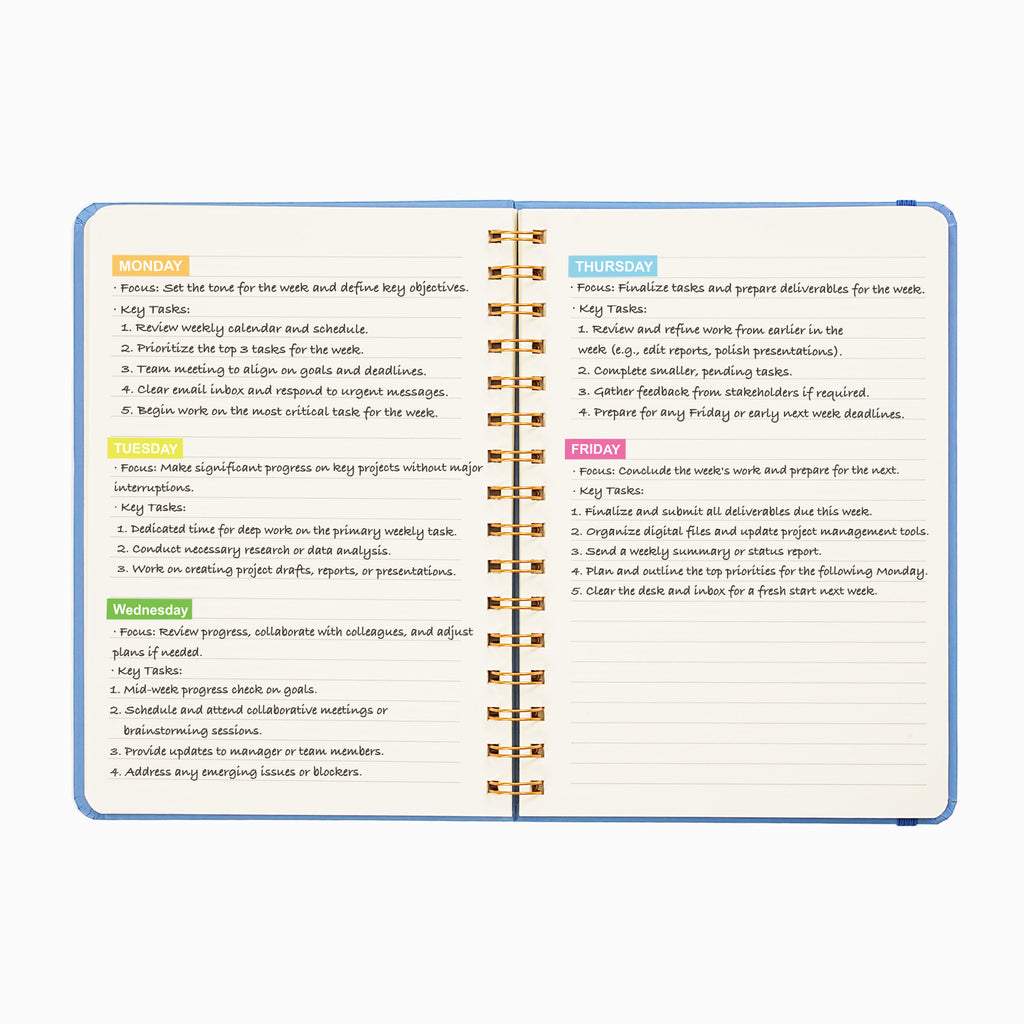 Jubiluu Carnet ligné A5 à spirales et couverture rigide - 96 feuilles (papier offset 100 g), avec bande élastique - Journal ligné crème classique pour écriture, école