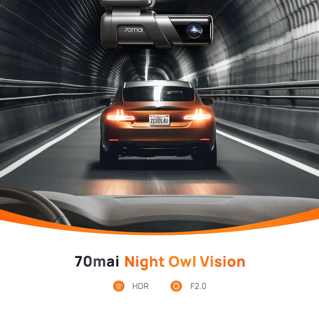 70mai Caméra embarquée M500 Ultra HD 1944P Avec stockage eMMC 64 Go intégré, champ de vision ultra-large 170°, vision nocturne HDR, GPS intégré et suivi d'itinéraire, ADAS