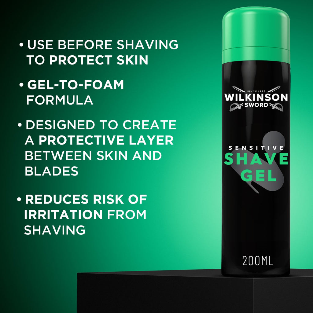 Wilkinson Sword Gel à raser peaux sensibles 200 ml