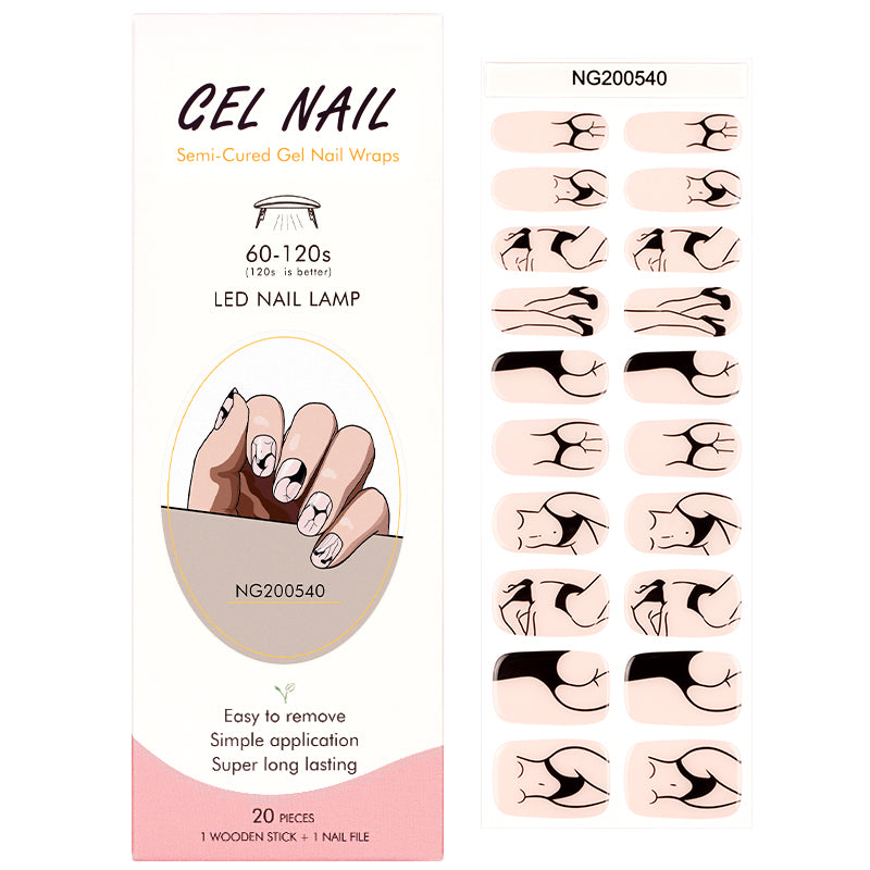 MeoMagic 14-252 Autocollants gel pour ongles - 20 pièces