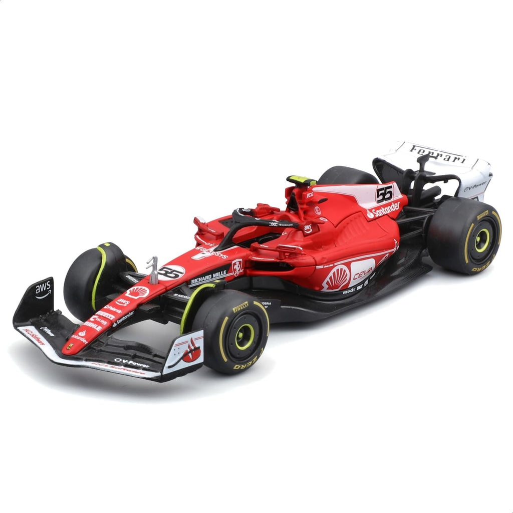 Scuderia Ferrari Échelle 1/43 Pack de 7 Voitures de Formule 1 avec Présentoir