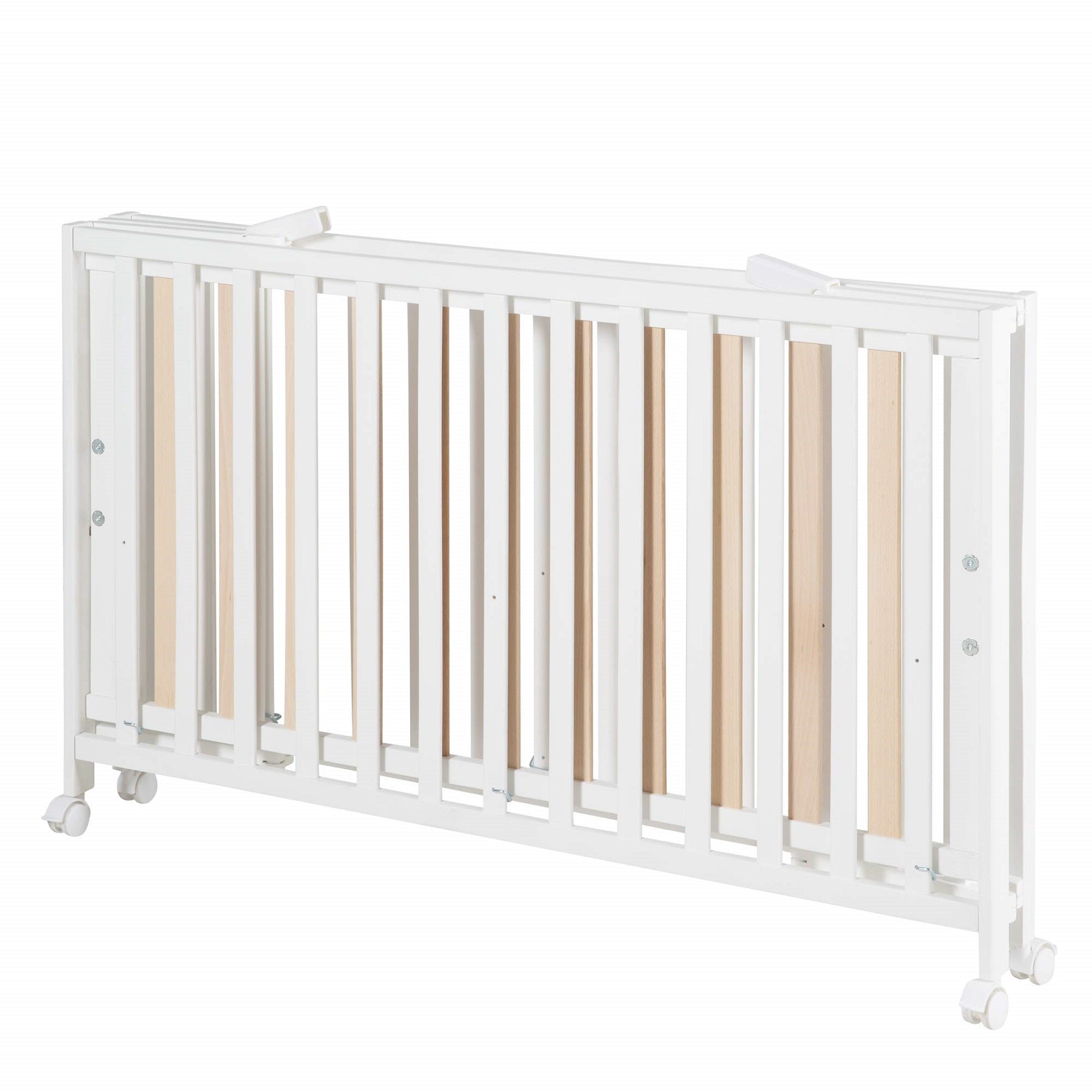 roba Lit bébé pliant en hêtre 60 x 120 cm avec roulettes avec freins (Blanc)roba Lit bébé pliant en hêtre 60 x 120 cm avec roulettes avec freins (Blanc)
