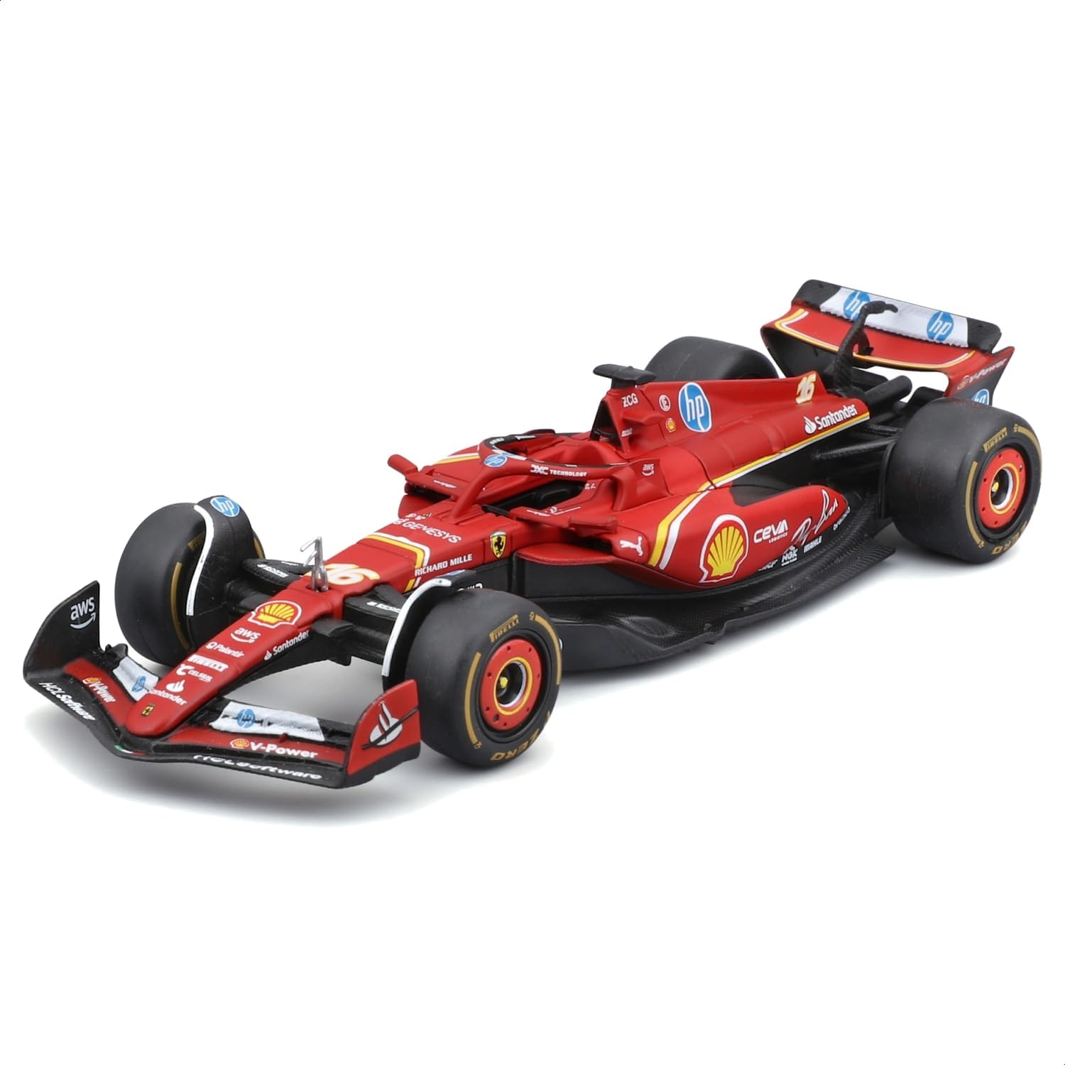 Scuderia Ferrari Échelle 1/43 Pack de 7 Voitures de Formule 1 avec Présentoir
