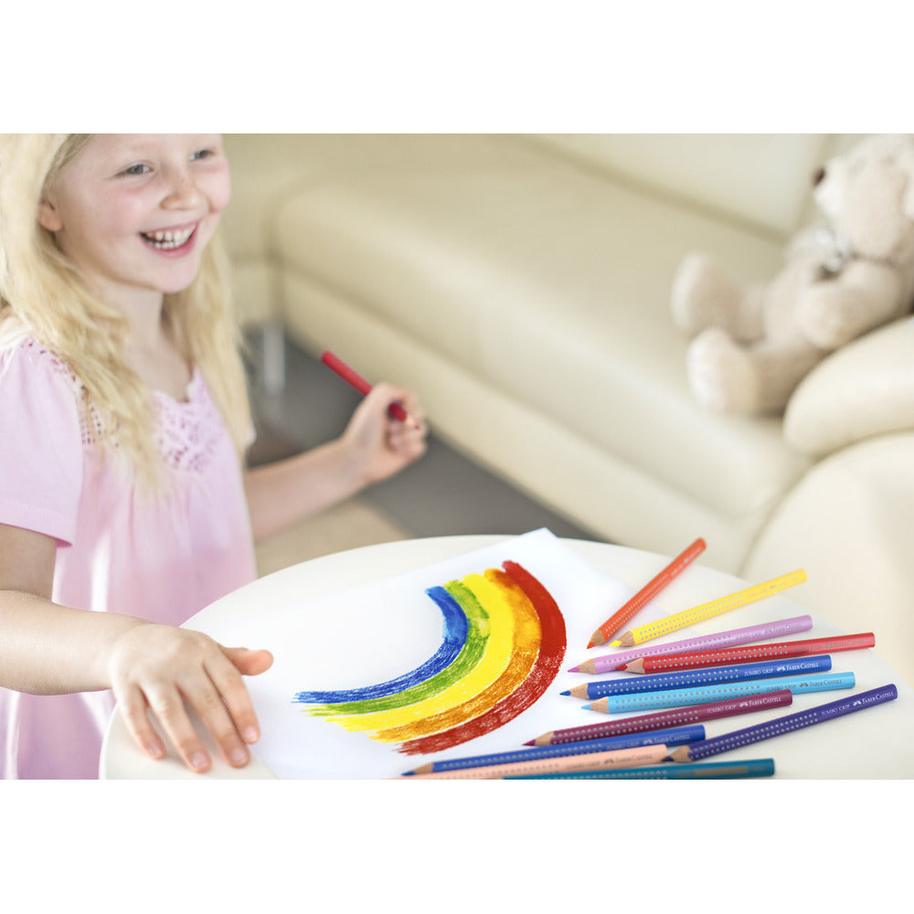 Faber-Castell Jumbo Grip Lot de 12 crayons de couleur
