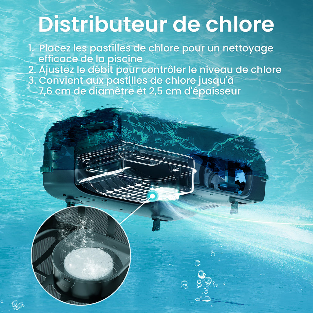 Aiper EcoSurfer S2 – Robot écumeur de piscine solaire sans fil | Nettoyage de surface 24 h/24, 7 j/7 avec autonomie 35 h, Contrôle via application Wi-Fi/Bluetooth