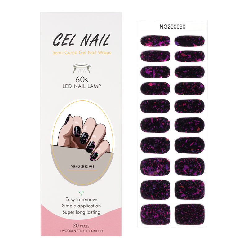 MeoMagic 14-42 Autocollants gels pour ongles - 20 pièces