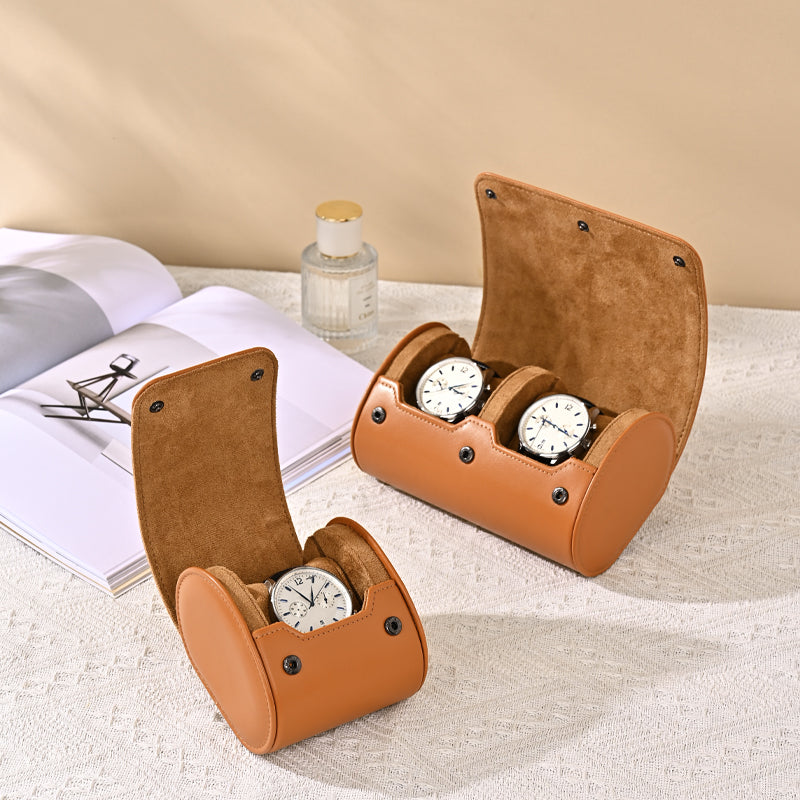 Oirlv Boîte de rangement pour montres 1-2 emplacements avec coussin, pochette pour