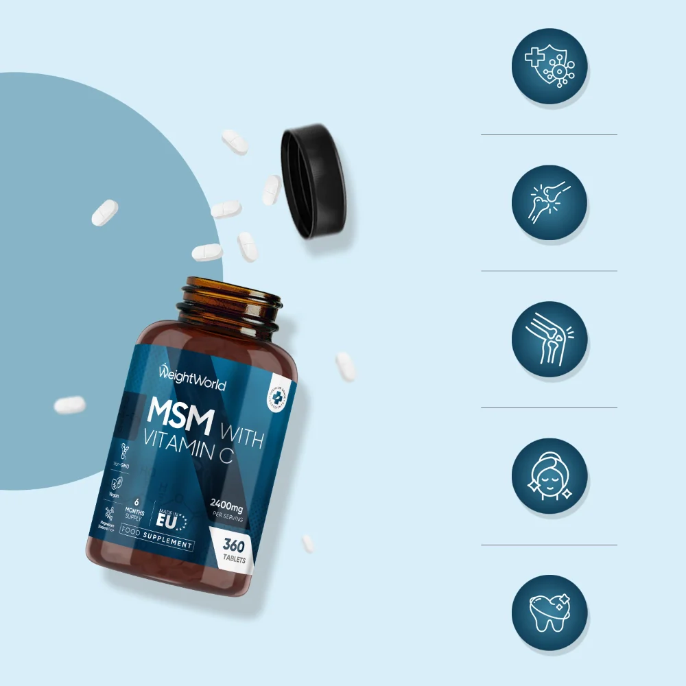 WeightWorld MSM avec vitamine C 2400 mg - 360 comprimés