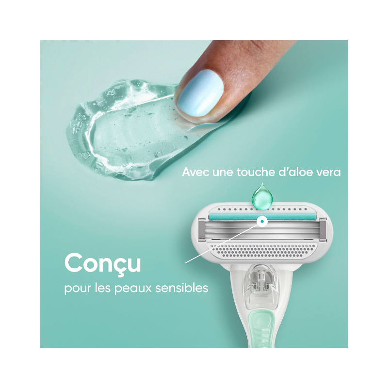 Gillette Venus rasoir Smooth Sensitive+ - 2 recharges