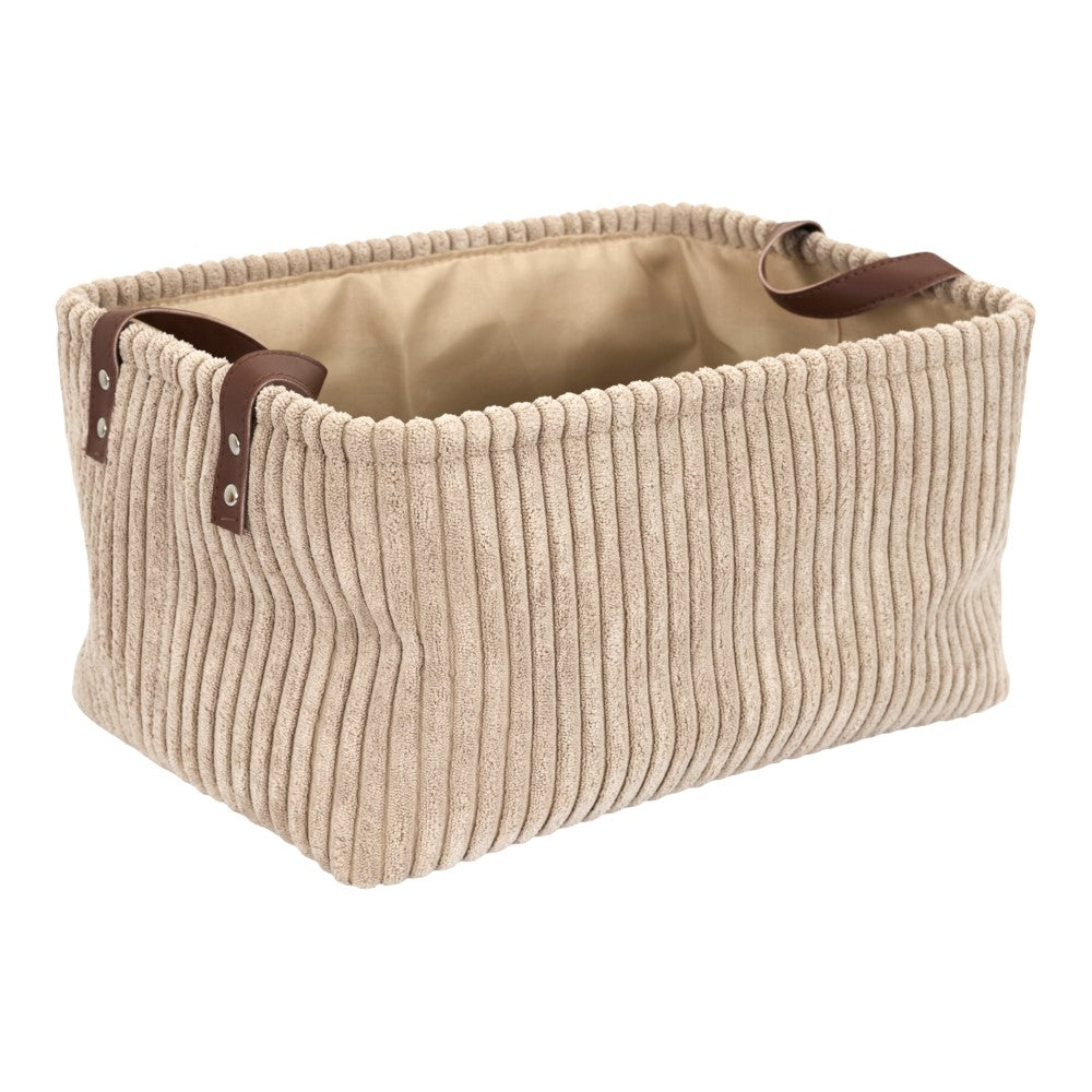 HOME DECO FACTORY Paniers de rangement taupe, lot de 3, hauteur 20 cm