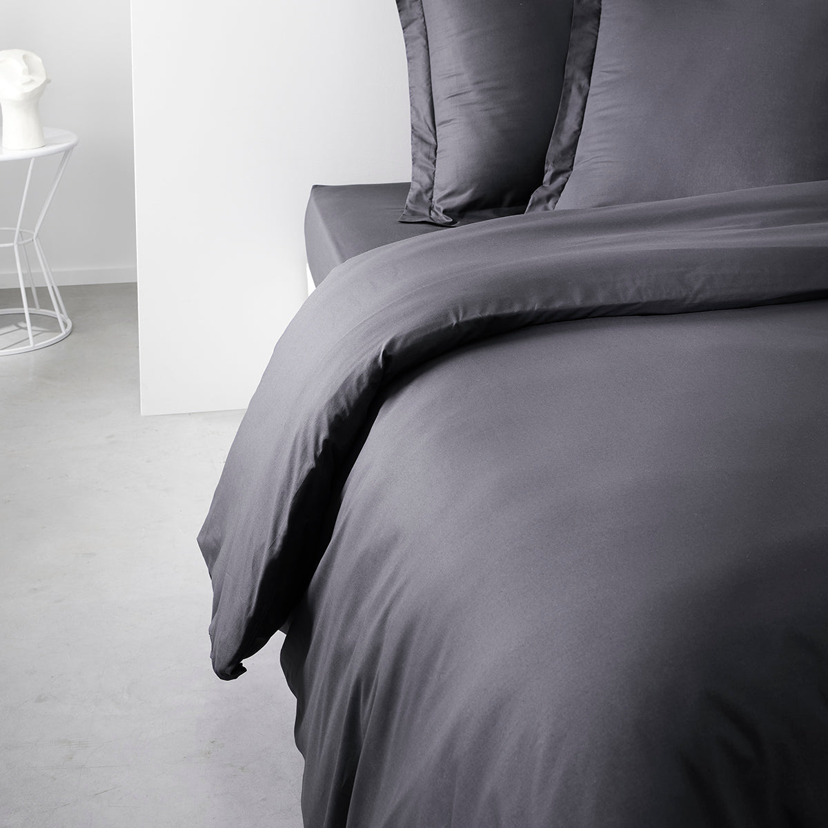 TODAY Essential Housse de couette en coton charbon - 240 x 260 cm