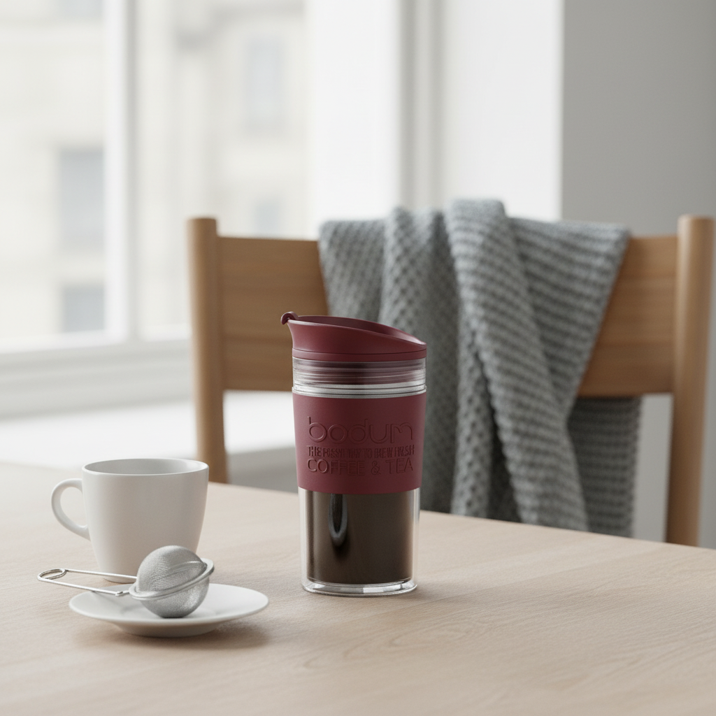 Bodum Mug de voyage 350 ml - Marron canneberge - Système double paroi