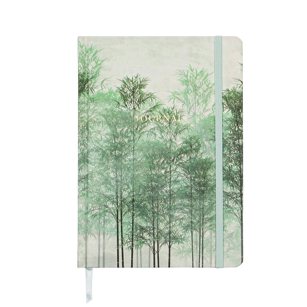 Jubiluu Carnet à couverture rigide en tissu, format A5, ligné, 96 feuilles intérieures, papier offset 100 g/m², marque‑page et élastique, coloris crème classique, pour écrire, l’école