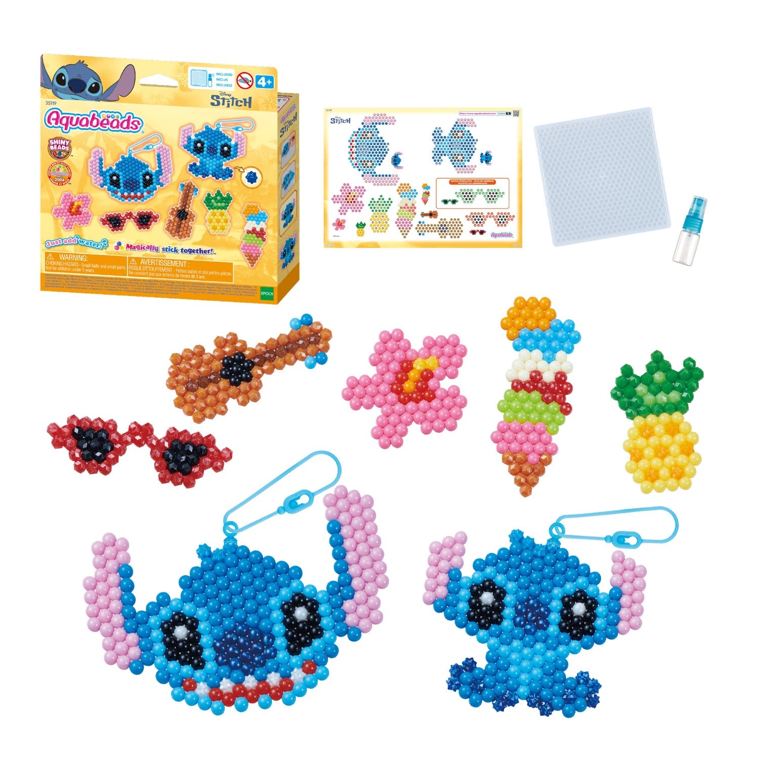 Aquabeads Le kit porte-clés Stitch