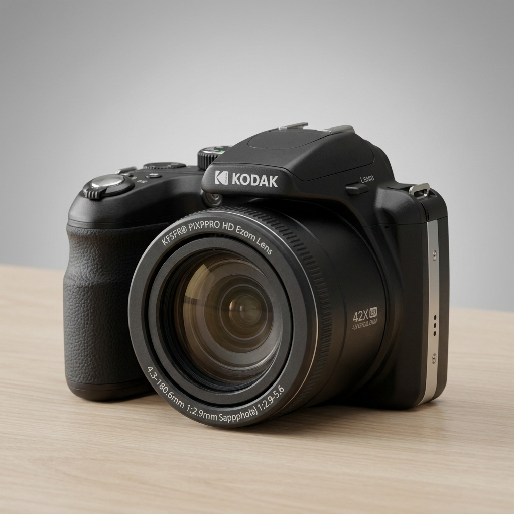Appareil photo numérique Kodak Pixpro Astro Zoom AZ425 - 20 MP, Zoom optique 42x, OIS, Full HD 1080p, Wi-Fi, Noir