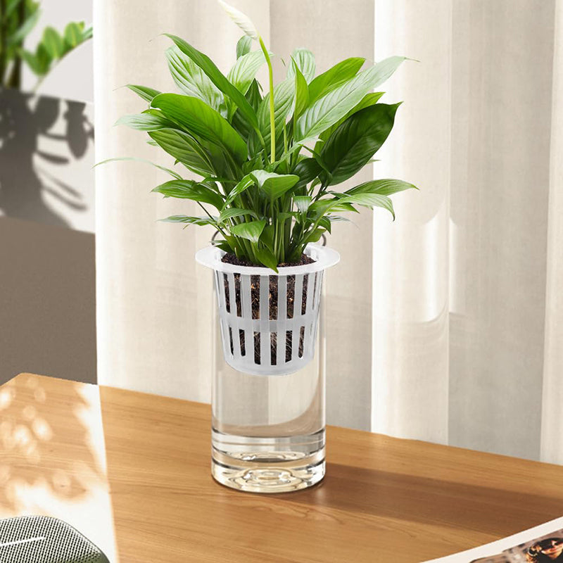 Yuejia Lot de 3 vases à fleurs cylindriques en plastique acrylique transparent incassable, 25 cm/9,8 po et 20 cm/7,8 po, compositions florales, centres de table de mariage, bricolage