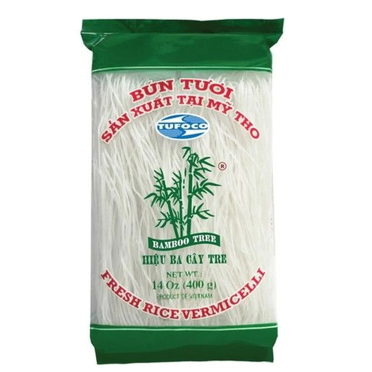 Bamboo Tree Vermicelles de riz Bun Toui (1,2-1,4 mm) paquet vert 400 g