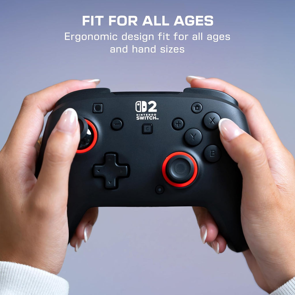 Turtle Beach Rematch Manette Sans Fil (Bluetooth) - Joysticks TMR, Batterie 40h, Bouton C pour GameChat, 2 Boutons Programmables - Nintendo Switch 2, Switch, Switch Lite & Switch OLED - Noir