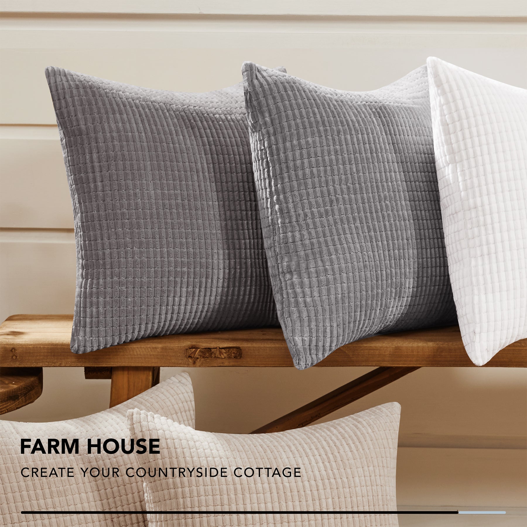 Deconovo Housse en velours pour coussin - Gris clair - 45 x 45 cm - 1 pièce