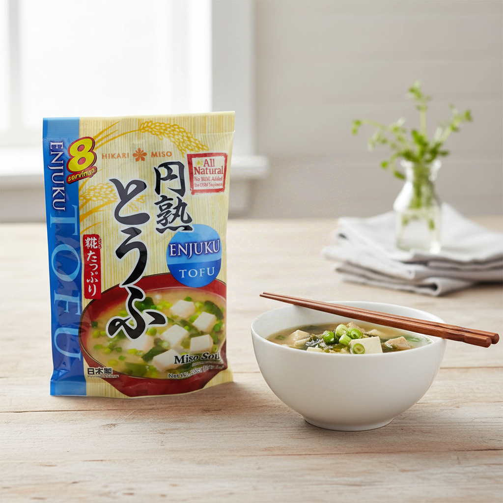 HIKARI MISO Soupe miso instantanée Enjuku au tofu - 8 portions