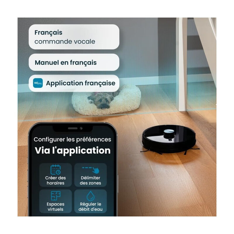 eziclean® I-Bot Z7 Smart Aspirateur laveur connecté
